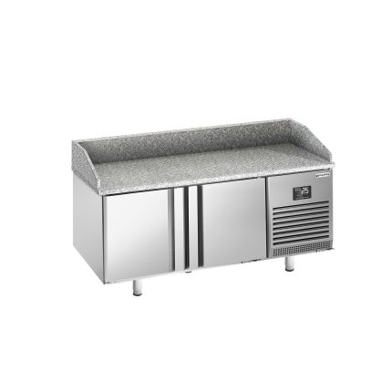 Masă frigorifică pentru preparare pizza PREMIUM PLUS - cu blat din granit - 1738x800 mm - cu 2 uși