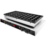 Aparat Gofre / Vafe Profesional - Simplu - Manual - 1,7 kW - Formă: mini clătite (poffertjes) - Ø 42 mm - pentru 50 bucăți - Tavă aparat vafe teflonată