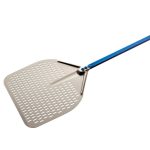 Paletă pizza - AZZURRA - Aluminiu anodizat - lamă perforată - 360x360 mm - perforată