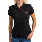 (5 bucăți) Tricou polo pentru femei – Negru – Mărime: XL