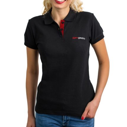 (5 bucăți) Tricou polo pentru femei – Negru – Mărime: XL