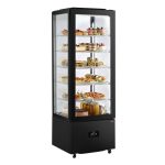 Vitrină panoramică - 402 litri - 590 mm - 1 ușă din sticlă - geam drept - cu 5 rafturi - iluminare LED