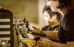 Espressor profesional compact 2 grupuri Orchestrale Phonica Automat, boiler 7L, design vintage microfon, Italia - imagine 4