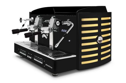 Espressor profesional compact 2 grupuri Orchestrale Phonica Automat, boiler 7L, design vintage microfon, Italia