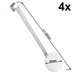 (4 buc) Lingură pentru orez - Ø 80 mm - Lungime: 320 mm - oțel inoxidabil