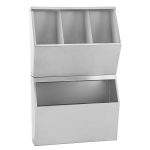 Raft inox - Modul de bază - 500x200x(H)800 mm - Adâncime: 200 mm - cu 4 polițe