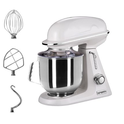 Mixer planetar de banc - 7 litri - 350 W - include 3 accesorii de amestecare - alb lapte