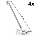 (4 buc) Polonic - Ø 100 mm - Lungime: 270 mm - oțel inoxidabil