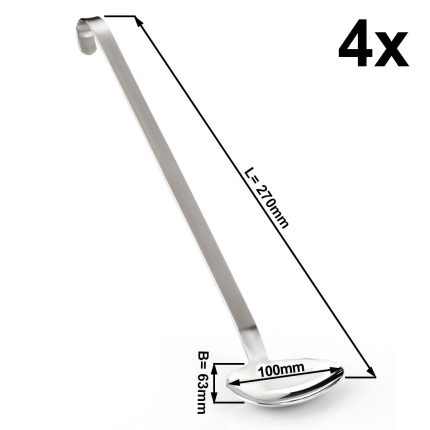 (4 buc) Polonic - Ø 100 mm - Lungime: 270 mm - oțel inoxidabil