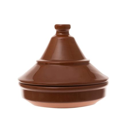 (6 buc) Bol | CLASSICO - Steingut - Ø 140 mm - cu capac - Maro