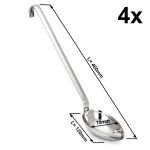 (4 buc) Polonic de servire - Lungime: 460 mm - oțel inoxidabil