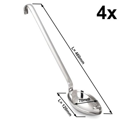 (4 buc) Polonic de servire - Lungime: 460 mm - oțel inoxidabil