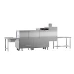 Mașină de spălat cu bandă transportoare – digitală – 31 kW – cu uscător – incluzând masa de alimentare pe stânga și masa de evacuare pe dreapta
