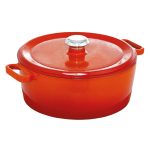 Oală din fontă - 6,8 litri - Ø 280 mm - portocaliu