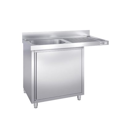 Chiuvetă tip dulap pentru mașină de spălat vase - 1200x700 mm - cu 1 cuvă stânga