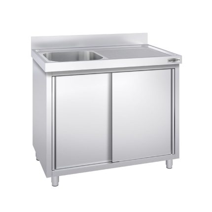 Chiuvetă tip dulap PREMIUM - din oțel inoxidabil - 1200x700 mm - cu 1 cuvă pe stânga