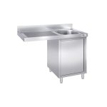 Chiuvetă tip dulap pentru mașină de spălat vase - 1200x700 mm - cu 1 cuvă dreapta