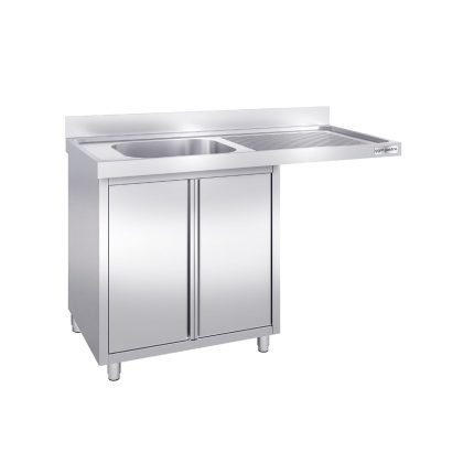 Chiuvetă tip dulap pentru mașină de spălat vase PREMIUM - 1400x700 mm - cu 1 cuvă stânga