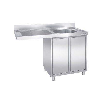 Chiuvetă tip dulap pentru mașină de spălat vase - 1400x700 mm - cu 1 cuvă dreapta