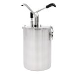 Dozator sosuri - oțel inoxidabil - 10 litri - dozare 25–40 g - 225x225x480 mm - cu Recipient