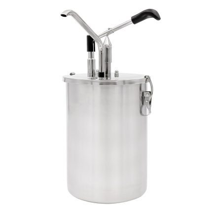 Dozator sosuri - oțel inoxidabil - 10 litri - dozare 25–40 g - 225x225x480 mm - cu Recipient