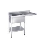Chiuvetă pentru mașină de spălat vase PREMIUM - 1200x600 mm - cu 1 cuvă stânga