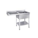 Chiuvetă pentru mașină de spălat vase - 1200x600 mm - cu 1 cuvă dreapta