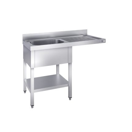 Chiuvetă pentru mașina de spălat vase – 1400 x 600 mm – cu o cuvă pe partea stângă