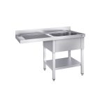 Chiuvetă pentru mașină de spălat vase - 1400x600 mm - cu 1 cuvă dreapta