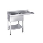 Chiuvetă pentru mașină de spălat vase PREMIUM - 1400x700 mm - cu 1 cuvă stânga