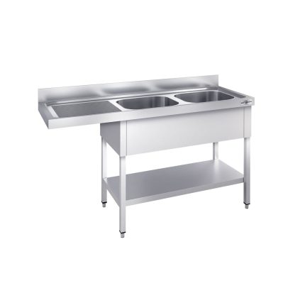 Chiuvetă pentru mașină de spălat vase - 1600x700 mm - cu 2 cuve dreapta