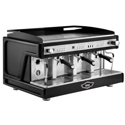 WEGA | AIRY - Espressor  - 3 grupuri - 5,6 kW - cu contor de doze - Negru