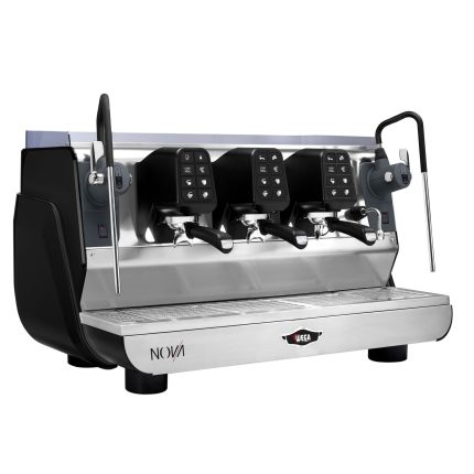 WEGA | Nova - Espressor - 3 grupuri - 5,7 kW - cu 2 spumante de lapte și apă fierbinte - Touch - Negru