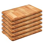 (6 buc) Platou friptură - Fag - 350x250 mm
