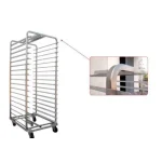Cărucior Tăvi Inox pentru Cuptoare Rotative Polipan Verona