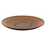 (4 buc) CECIL - Farfurie plată - rotund - gresie - Ø 270 mm - maro