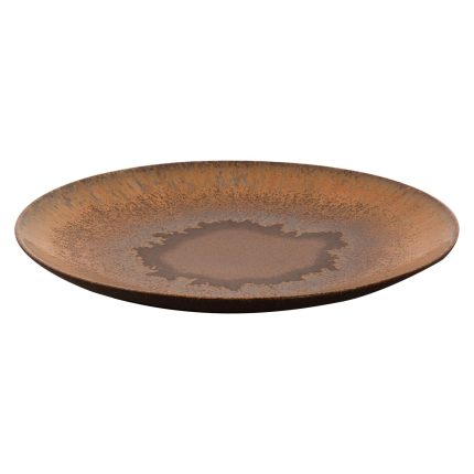 (4 buc) CECIL - Farfurie plată - rotund - gresie - Ø 270 mm - maro