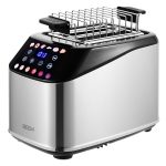 BEEM | Prăjitor de pâine - 1.4 kW - 2 compartimente pentru pâine prăjită controlabile separat - incl. suport pentru chifle
