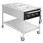 Cărucior termic cu baie marie – 3 kW – GN 1/1 – Temperatură cuvă reglabilă separat