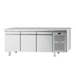 MasĂ frigorificĂ profesionalĂ 4 uȘi cu blat din inox AISI 304 ILSA Seria Evolve (-2°C / +8°C), Italia