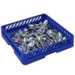 Coș pentru tacâmuri 1/1 - 500x500x100 mm - albastru - pentru tacâmuri
