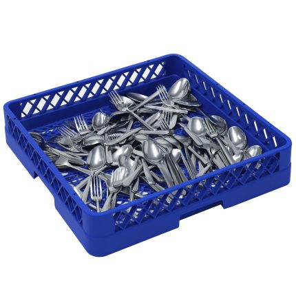 Coș pentru tacâmuri 1/1 - 500x500x100 mm - albastru - pentru tacâmuri
