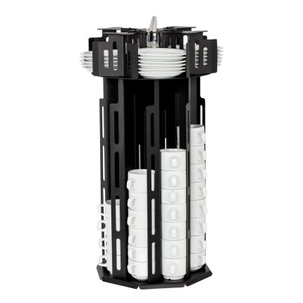 Distribuitor de cești și farfurioare – rotativ – negru