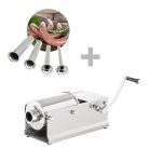 Mașină manuală de umplut cârnați – 3 litri – oțel inoxidabil – incl. 4 duze