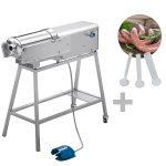 Mașină de umplut cârnați electrică orizontală - 30 l - 560 W - oțel inoxidabil - incl. Pedală de acționare & 3 duze pentru cârnați