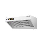 Hotă de perete cu motor - Lungime 1200 mm - adâncime 700 mm - cu regulator de turație, filtre labirint și iluminare LED