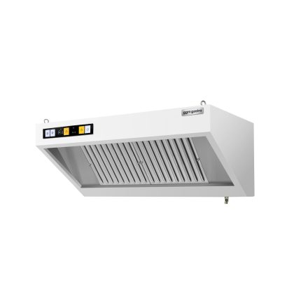 Hotă de perete cu motor - Lungime 1200 mm - adâncime 700 mm - cu regulator de turație, filtre labirint și iluminare LED