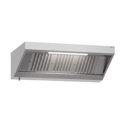 Hotă de perete fără motor - Lungime 1600 mm - adâncime 900 mm - filtre labirint și iluminare LED