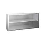 Dulap de perete din oțel inoxidabil PREMIUM - 1200x400 mm - deschis - 650 mm înălțime