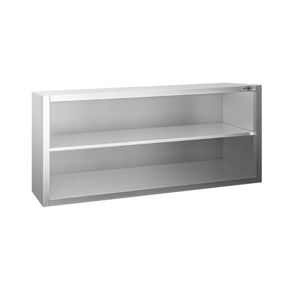 Dulap de perete din oțel inoxidabil PREMIUM - 1400x400 mm - deschis - 650 mm înălțime